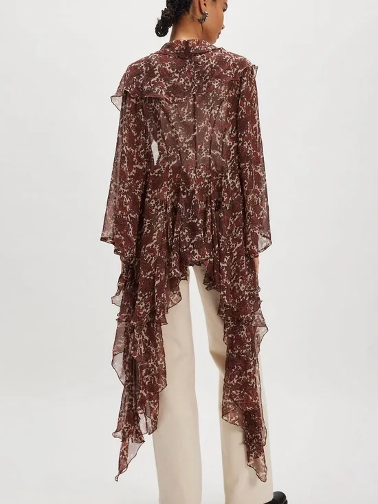 NWOT Free People High Low Printed Duster- Forever Paisley - Picture 4 of 8